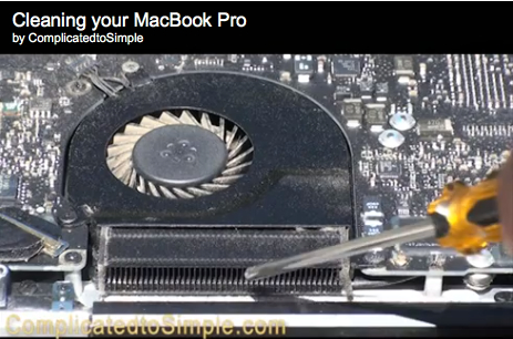 how to clean a macbook air fan